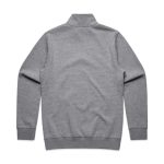 A grey half-zip crew jumper with a simple, unbranded design and a stand-up collar.