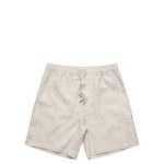 Linen shorts in a light beige colour with an elastic waistband and drawstring detail. Simple design with no visible logos.