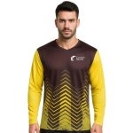 Unisex Adults 100% Polyester Micro Mesh Sublimated V-Neck Long Sleeves Shirt