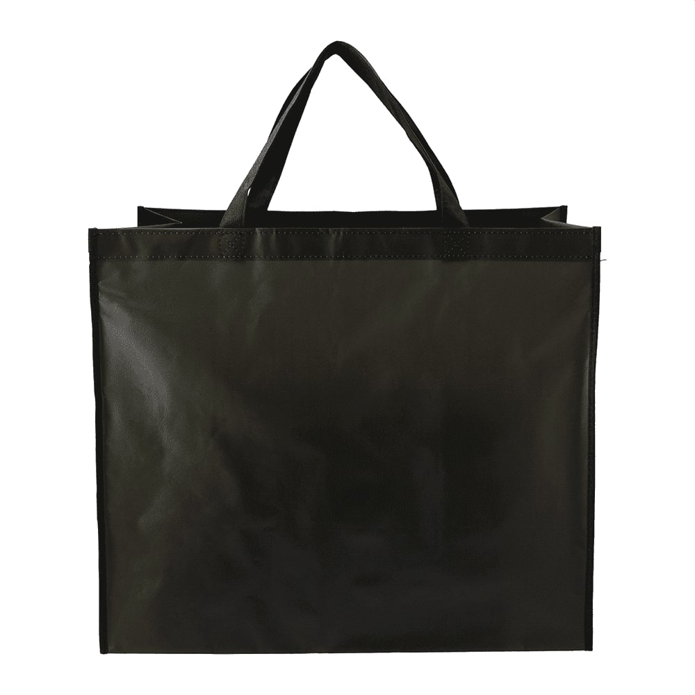 A large, double laminated, wipeable tote bag in black with two sturdy handles and a simple design. Double Laminated Wipeable Jumbo Tote 77L - Image 1