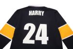 A black sports jumper featuring a white and gold collar, with the name "HARRY" and the number "24" on the back.