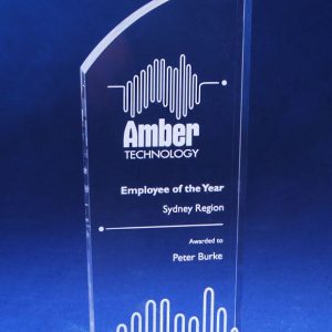 Contemporary Acrylic Trophy with Laser Engraving