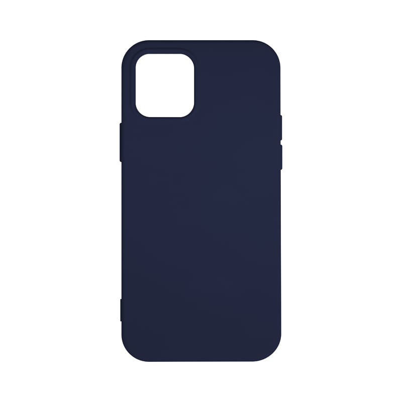 A navy TPU iPhone case with a sleek design and cutouts for buttons and camera, featuring a subtle logo. Clyde TPU iPhone Case - Image 1