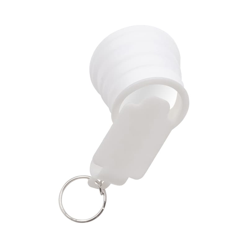 A white smartphone torch with a keyring attachment, featuring a compact, collapsible design. Lumi SmartPhone Torch - Image 1