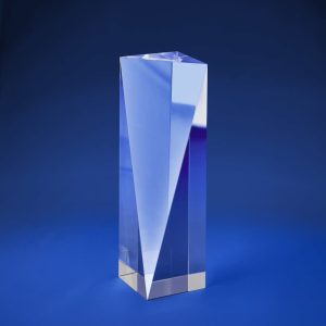 Optical Crystal - V Shaped Solid Award (LIMITED ENGRAVING)