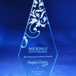 Jade Glass Arrowhead Trophy