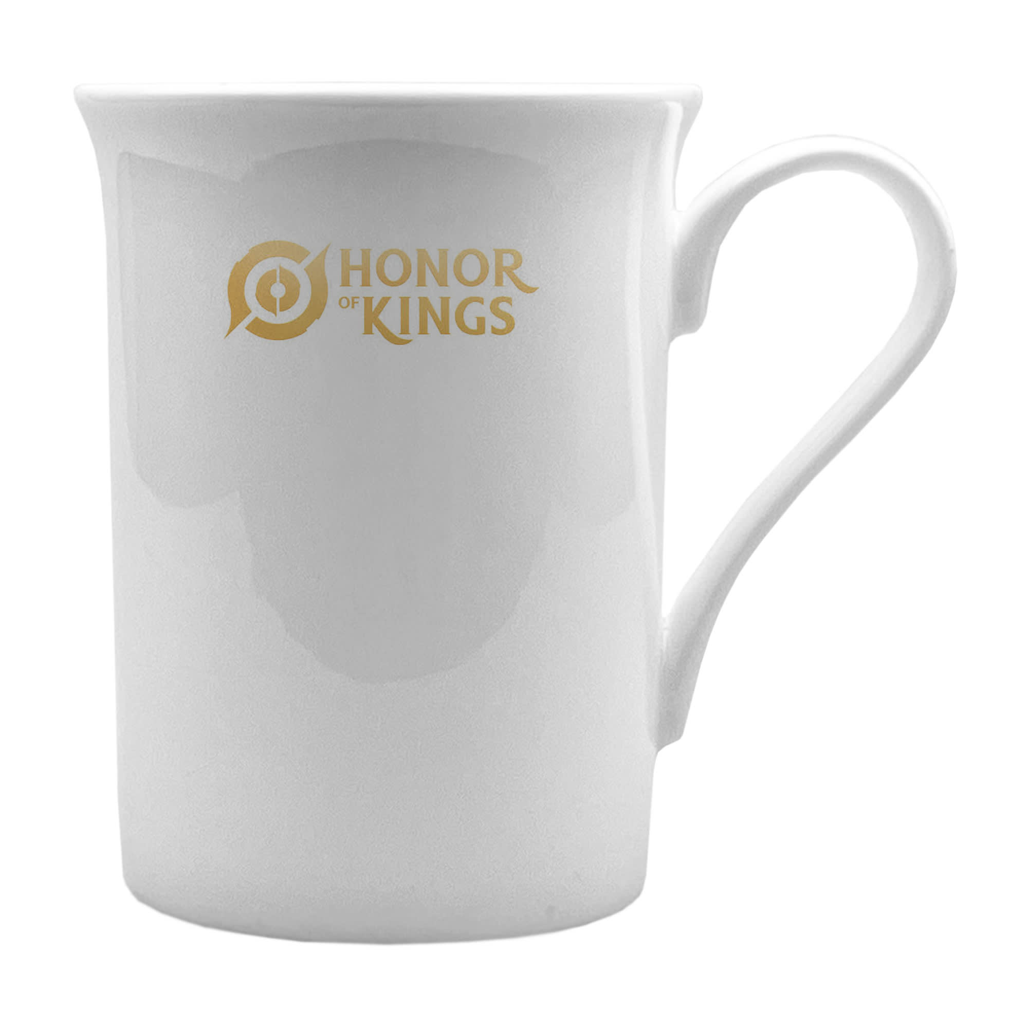 A white coffee mug with a simple design and a logo on the side. Delta Coffee Mug - Image 1
