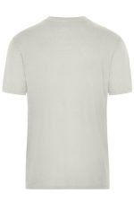 A grey men's workwear T-shirt with a simple, unembellished back design and short sleeves.