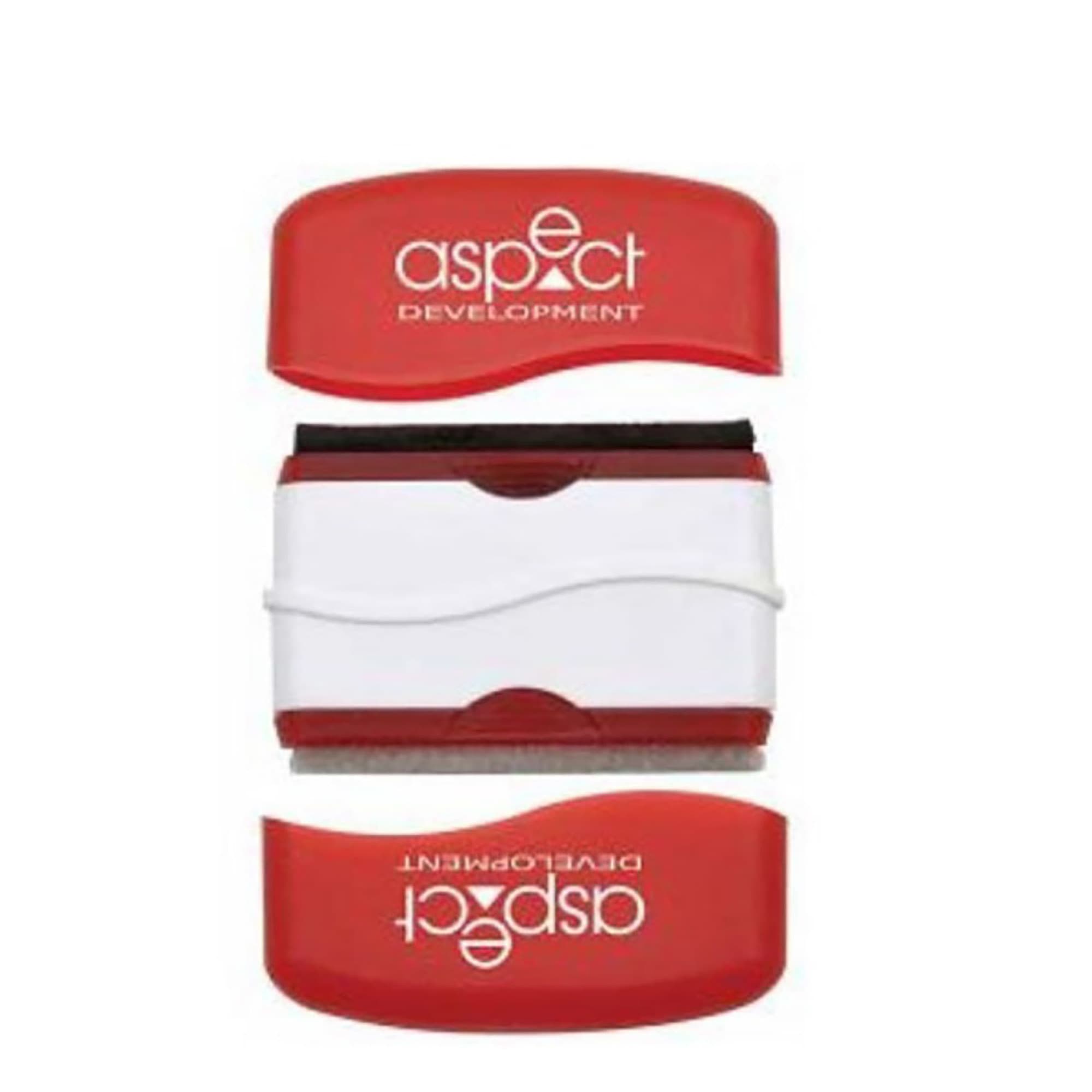 A red and white computer brush with a logo, designed for cleaning electronic devices. Computer Brush - Image 1