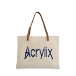 Leather Straps Canvas Bag