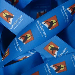 Custom Exact Colour Matched Print on Ribbon Dyed to PMS Colour 24mm