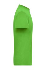 A green men's BIO Stretch-T work t-shirt with a simple design and a branding logo on the side.