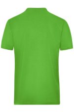 A green men's T-shirt features a plain design with short sleeves and a crew neck. It has a logo on the back.