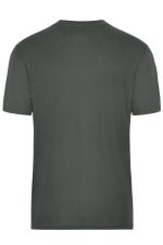 A dark green men’s workwear T-shirt with a plain back, featuring a logo. Suitable for various work settings.
