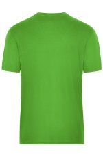 A green men's workwear t-shirt featuring a crew neck and short sleeves. It has a logo on the back.