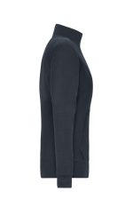 A ladies' doubleface jacket in navy, featuring a zip and side pockets. The jacket has a fitted design and high collar.