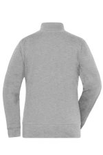 A grey ladies doubleface jacket with a high collar, featuring a plain back design. Includes a branding logo.