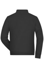 A black Mens Doubleface Jacket with a simple design, featuring a high collar and a back view. It has a logo.