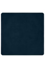 A dark navy picnic blanket XL with a smooth texture and rounded edges, featuring a logo.