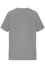 A grey short-sleeve tunic with a simple back design and no visible branding.