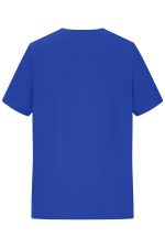 A blue men's stretch casack, designed as a uniform tunic, with a plain back and no visible logos.