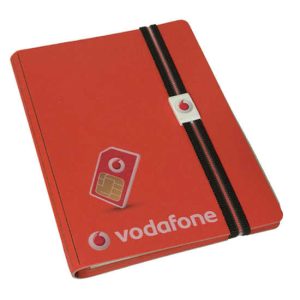 A6 Bonded leather replaceable book with elastic and clip
