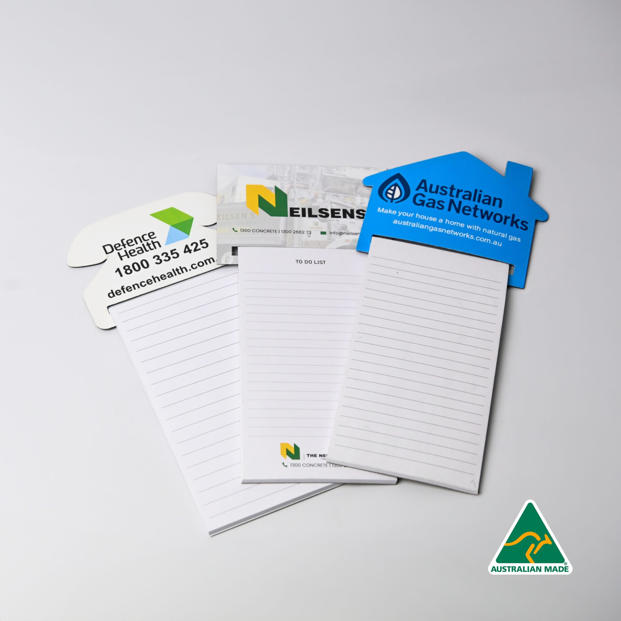 A set of magnetic to-do lists shaped like a telephone, featuring various designs and colours. Telephone Shaped To Do Lists - Image 1