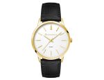 Mens Dress Watch (Gold), Leather Strap