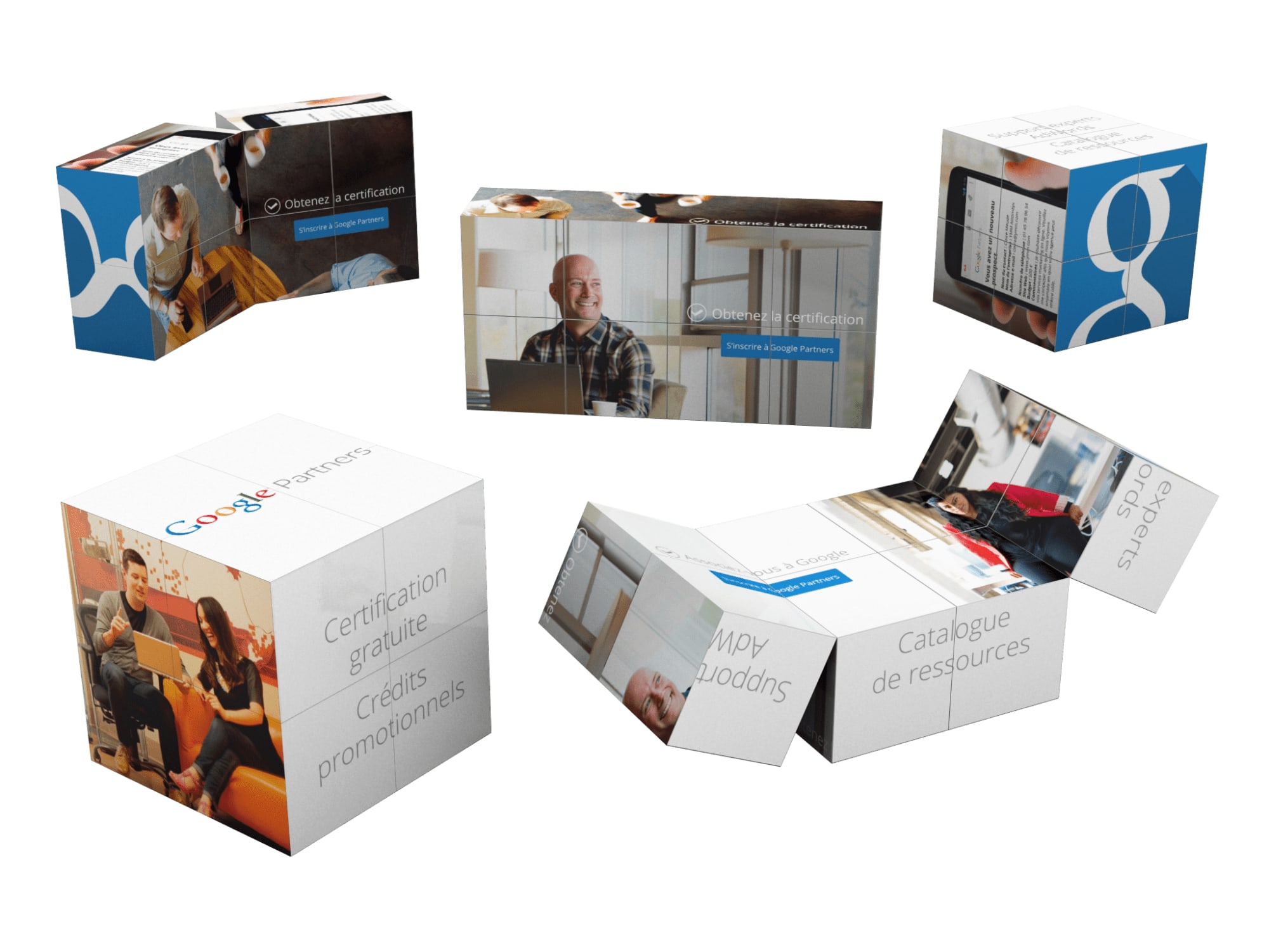 A set of multi-coloured cubes featuring various images and branding, including a logo and text on each side. 8.26cm Giant Magic Cube - Image 1