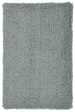 A soft, grey textured towel with a fluffy surface, suitable for various uses.