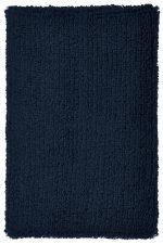A dark navy blue, textured wristband with an internal logo, suitable for events and exhibitions.