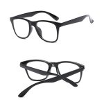 A pair of black Polaroid sunglasses displayed from different angles, featuring a sleek design and a logo.