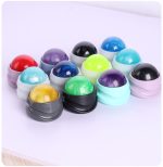A collection of colourful massage balls in various shades, featuring a mix of glossy and matte finishes, some with branding.