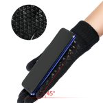 A pair of black gloves featuring three finger touch tips, designed to use with smartphones.