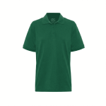A green Men's Ranger Polo with a classic collar and short sleeves, featuring a logo.