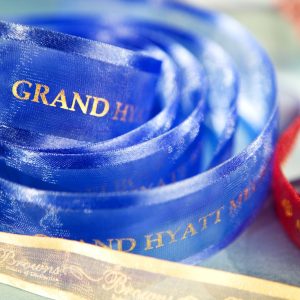 Custom Printed Organza Ribbon 22mm Satin Edge