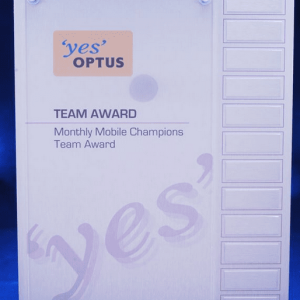 Perpetual Award - With 1 Row Plates and Acrylic Overlay