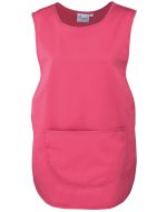 A pink Pocket Tabard featuring a large front pocket, designed as a sleeveless uniform tunic.