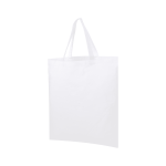 A large white tote bag with two handles and no visible branding or text.