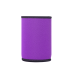 A purple neoprene stubby cooler with black trim, designed to hold drinks securely.
