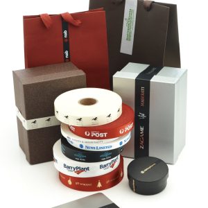 Custom Printed Sticky Backed Satin Ribbon 36mm