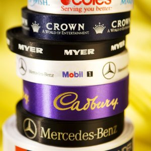 Custom Printed Eco Single Sided Satin Ribbon 36mm