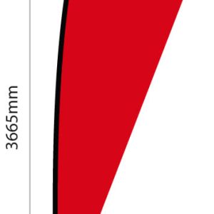 Large Single Sided Tear Drop Banner
