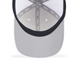 A grey cap featuring a mesh design with an interior logo band. Ideal for golf enthusiasts.
