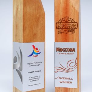 Australian Select Grade Blackbutt Beacon Trophy with Metal Wrap
