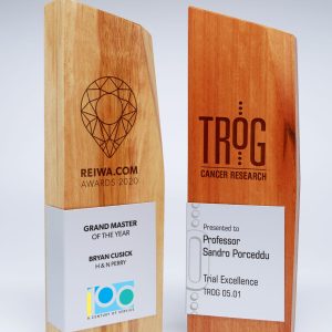 Australian Select Grade Blackbutt Geomet Trophy with Metal Wrap