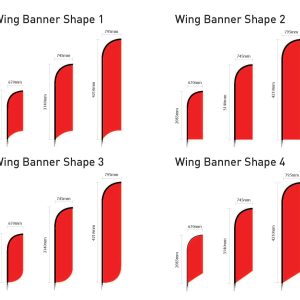 Medium Single Sided Wing Banner Skin Only