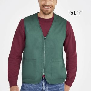 Vest zippered UNISEX 200gsm 65% polyester 35% cotton WALLACE