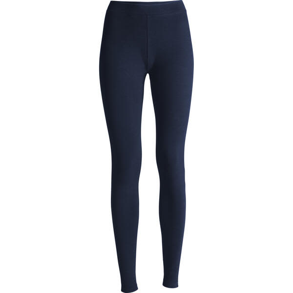 Navy blue leggings displayed on a plain background, featuring a simple design and a logo. Leire Leggings - Image 1