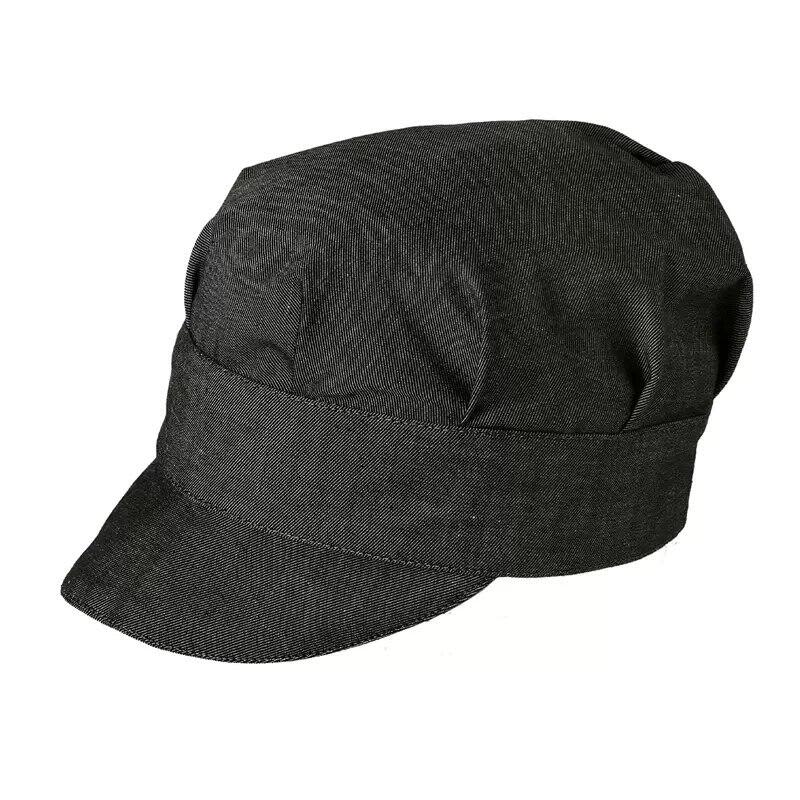 A grey cap with a rounded crown and a flat brim, featuring a simple branding logo. Tommy Hat - Image 1